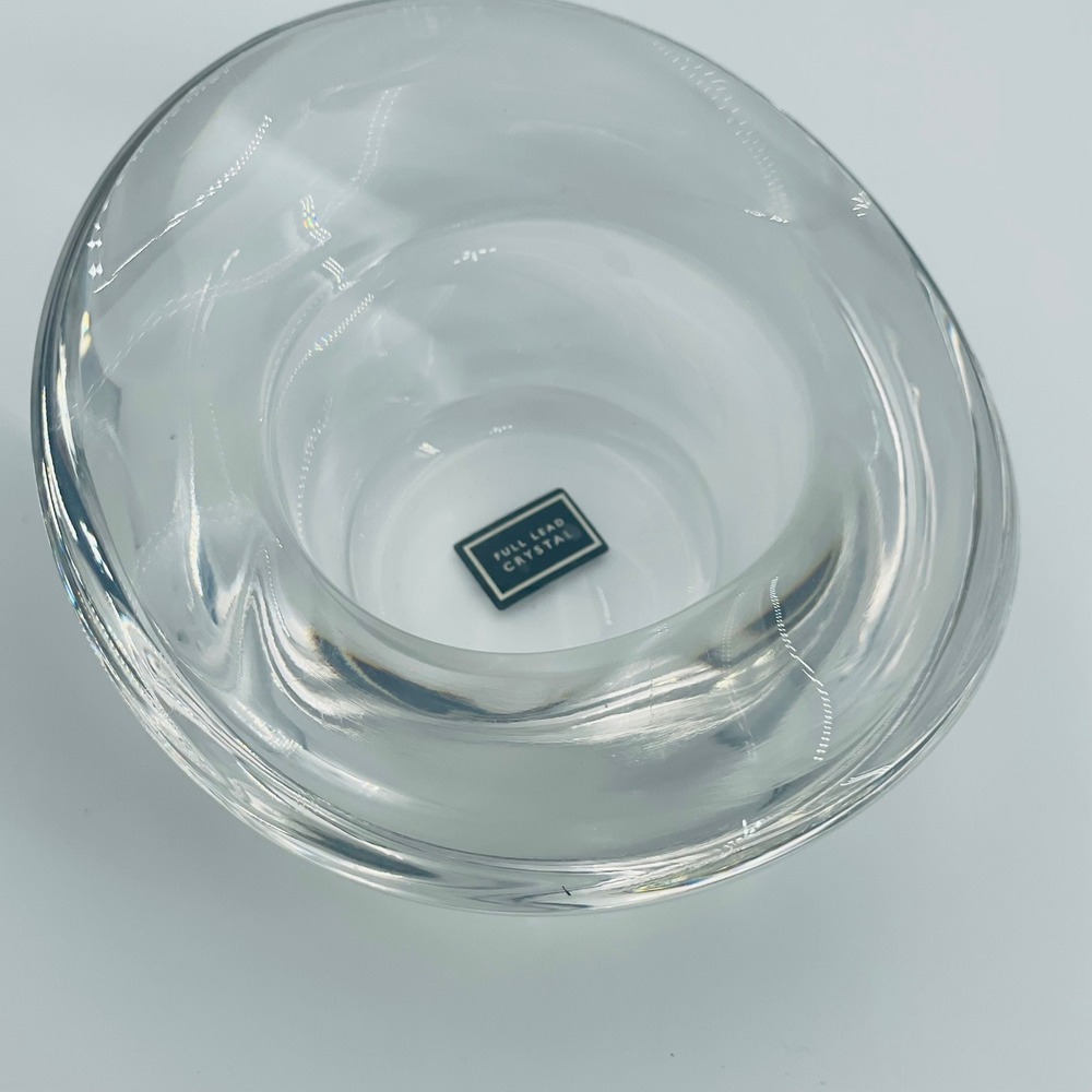 Nambe Crystal Twist Votive Tealight Candle Holder Dish‎ Preowned